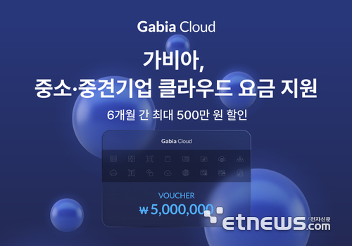 가비아, 중소·중견기업 클라우드 요금 지원...6개월간 최대 500만원 할인