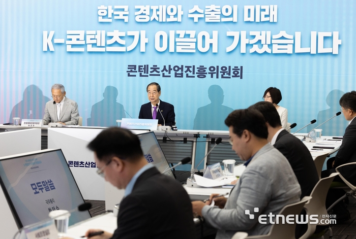 한덕수 총리, 제8차 콘텐츠산업진흥위원회 주재