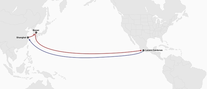 FLX(Far East Latin America Express) 서비스. HMM