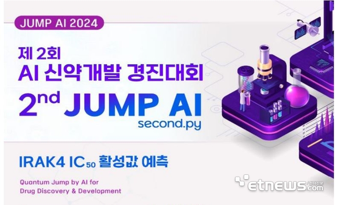 제2회 AI 신약개발 경진대회 'JUMP AI(.py) 2024 포스터