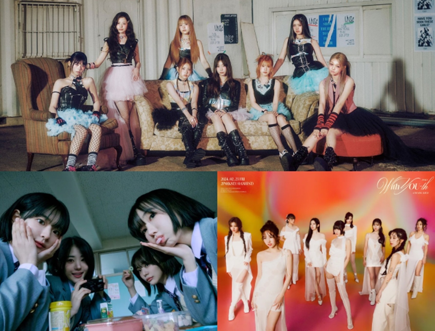 사진 = 유니스(F&F엔터테인먼트), QWER(타마고 프로덕션), 트와이스(JYP엔터테인먼트)