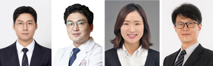 왼쪽부터 이정원 조선대 교수, 김성재 한림대 동탄성심병원 교수, 조정아 한림대 동탄성심병원 교수, 이창훈 대구경북과학기술원 교수.