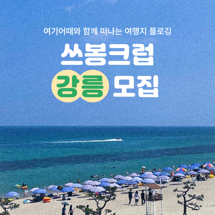 여기어때 쓰봉크럽, 강릉 해변으로 친환경 여행