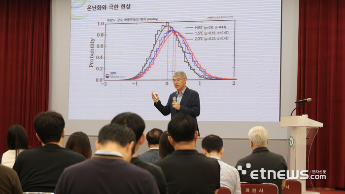 박광석 전 기상청장이 29일 탄소중립 사업 추진 역량 강화를 위한 교육에 참여해 '기후위기 시대 지자체 탄소중립 역할'을 주제로 강의했다.