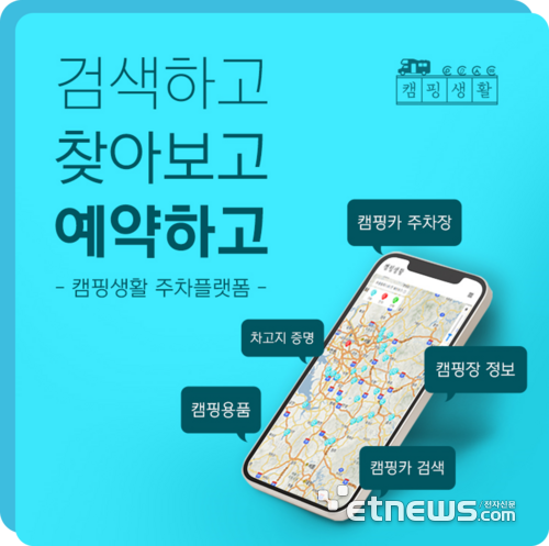 메이크웍스커뮤니케이션의 AIoT 기반의 스마트 캠핑장 관리 솔루션.