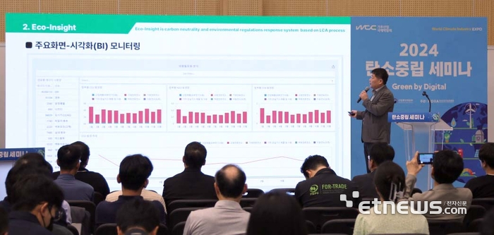 표길훈 디엘정보기술 부사장, 전과정평가(LCA) 솔루션 설명