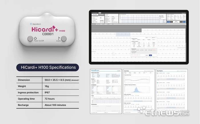 심전도 모니터링 플랫폼 'Hicardi+ H100'