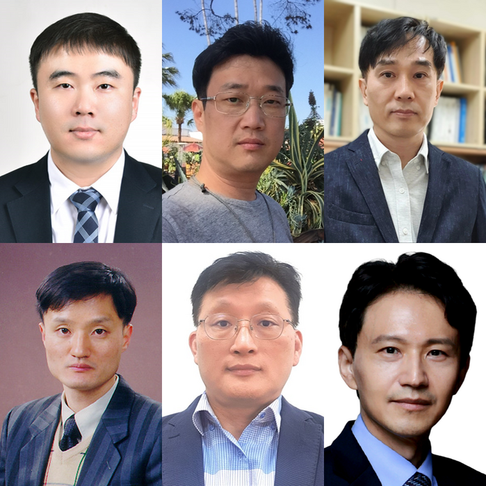 (위 왼쪽부터) DGIST 김성연·양기정·김대환 박사 (아래 왼쪽부터) DGIST 강진규 박사, 인천대 김준호·광운대 구상모 교수