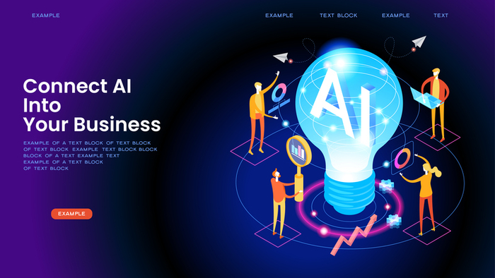 Artificial intelligence tool for data analysis business concept. AI technology for charts and marketing strategy. Using AI.