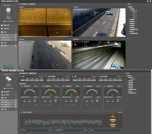 엔에이치네트웍스의 '지하차도 침수 예측 모니터링 시스템'.