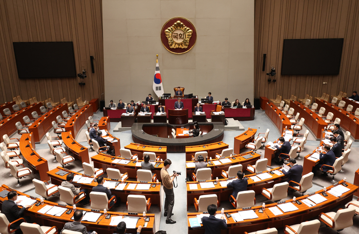 31일 국회에서 예산결산특별위원회의 '2025년도 예산안 및 기금운용계획안에 대한 공청회'가 열리고 있다.