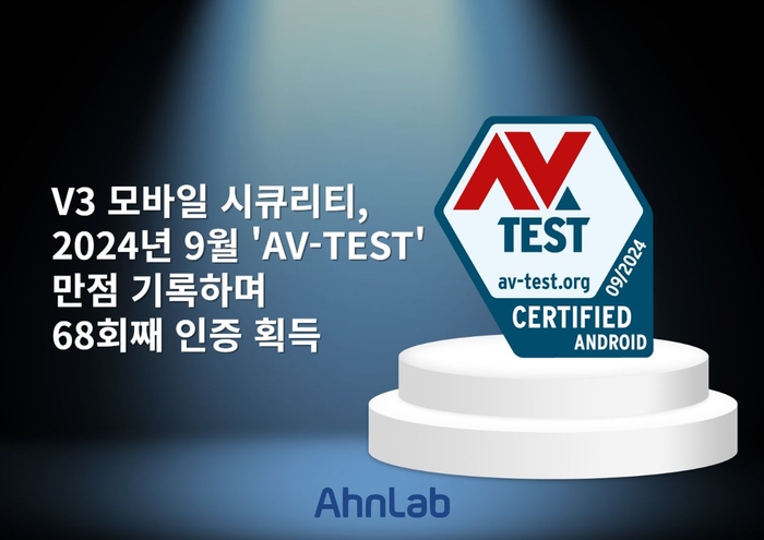 안랩 V3 모바일 시큐리티, AV-TEST서 전 항목 만점