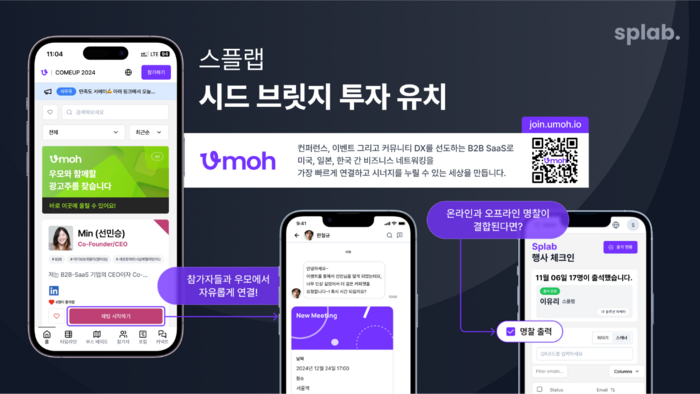 비즈니스 네트워킹 스타트업 스플랩이 포스텍홀딩스로부터 시드 브릿지 투자를 유치했다.(사진=스플랩)