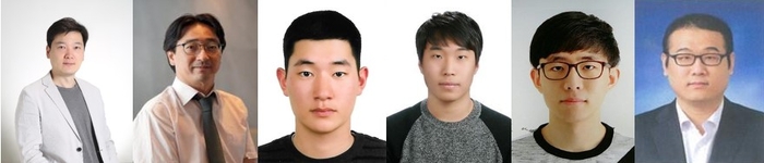 왼쪽부터 김범준 교수, 김기석 교수, 김광래·김현우·하승혁·복진모 씨