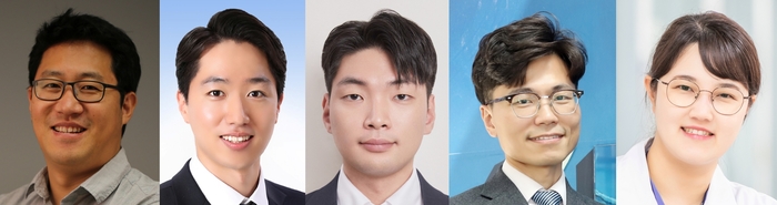 왼쪽부터 장경인 DGIST 교수, 오세혁·제갈장환 씨, 이영전 생명연 책임연구원팀, 원진영 씨.