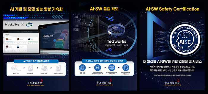 테스트웍스는 AI·SW 개발, 품질 검증, 기능 안전에 핵심이 되는 주요 솔루션부터 컨설팅까지 전 주기를 아우르는 솔루션을 제공한다.