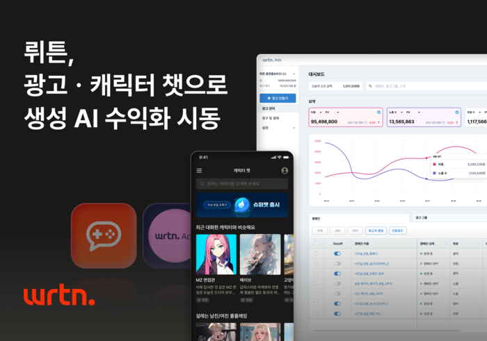 뤼튼테크놀로지스(뤼튼)가 서비스 부분 유료화·인공지능(AI) 광고 플랫폼을 통해 수익화에 본격 시동을 걸었다. [사진=뤼튼테크놀로지스 제공]