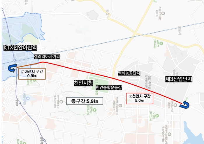 시범운행지구 지형도