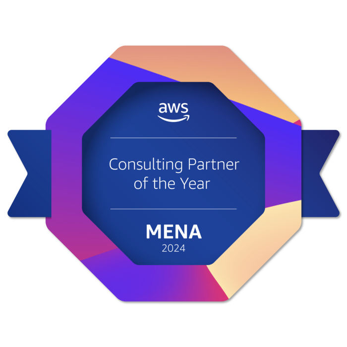 2024년 AWS 올해의 컨설팅 파트너 - MENA 부문 수상 뱃지