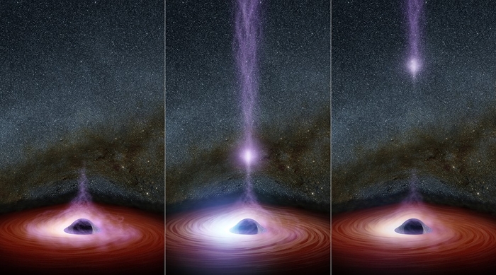 블랙홀 코로나에 따른 X선 플레어를 나타낸 상상도. 사진=미 항공우주국(NASA)/JPL-칼텍