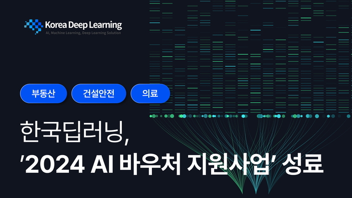 시각지능 인공지능(AI) 통합 솔루션 기업 한국딥러닝이 '2024 AI 바우처 지원 사업'을 통해 부동산·건설안전·의료 분야 기업 대상 맞춤형 AI 솔루션을 구축했다. [사진=한국딥러닝 제공]