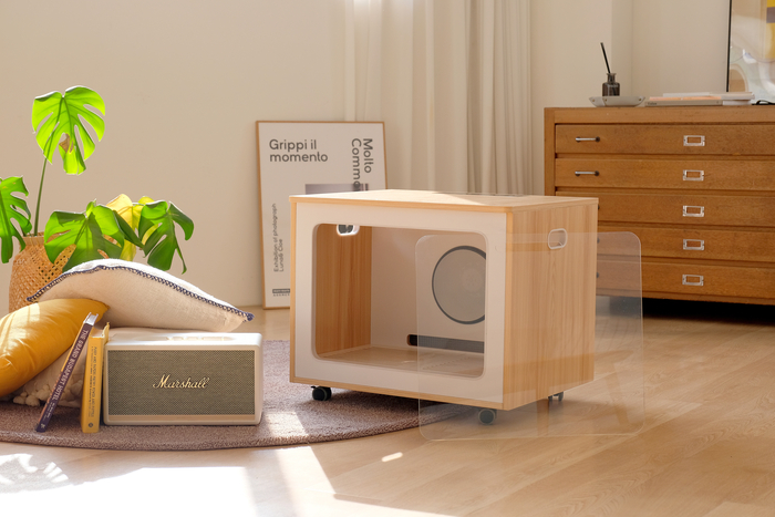 펫말리 브랜드의 독보적 디자인의 우드 펫드라이룸