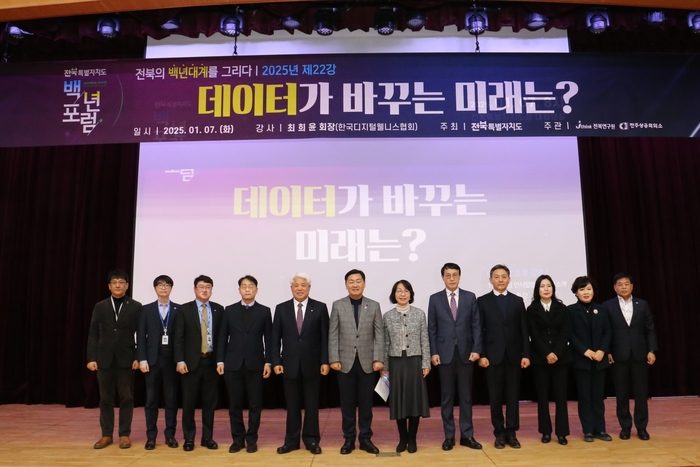 전북연구원은 7일 전북특별자치도 대회의실에서 2025년 첫 '전북 백년포럼'(제22강)을 개최했다.