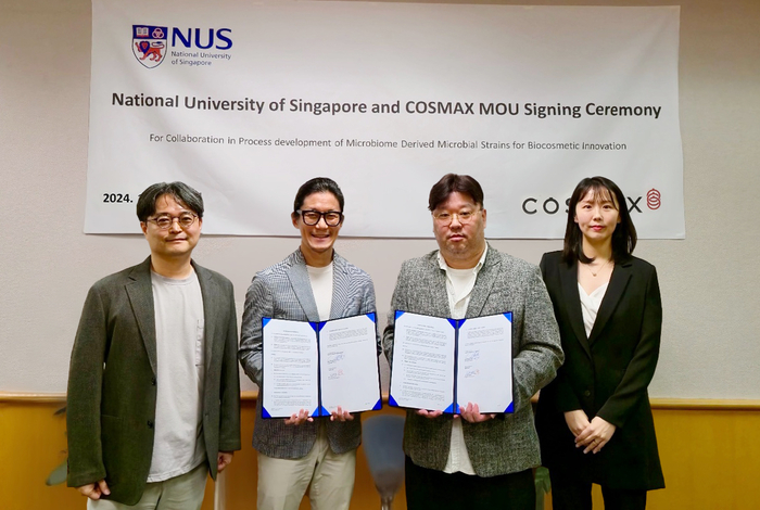 코스맥스는 지난해 12월 싱가포르 국립대학교(NUS)와 업무협약(MOU)를 체결했다.