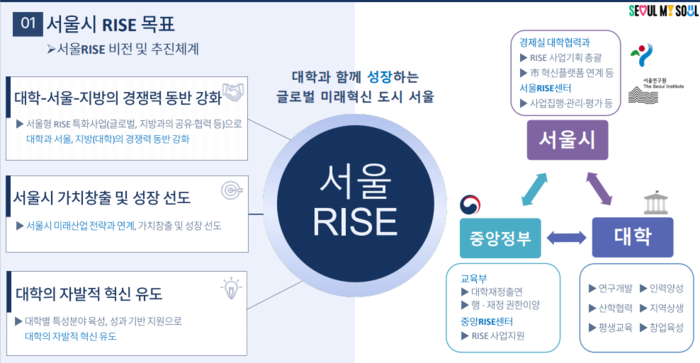 서울 라이즈 비전 및 추진체계. (자료=서울시)