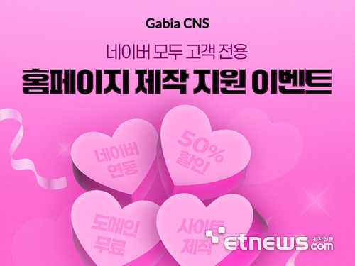 가비아CNS, 네이버 모두(modoo!) 고객 대상 홈페이지 제작 지원 이벤트