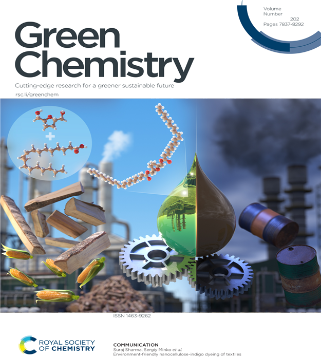 생기원 연구 성과와 관련, 그린 케미스트리 1월 표지논문 이미지