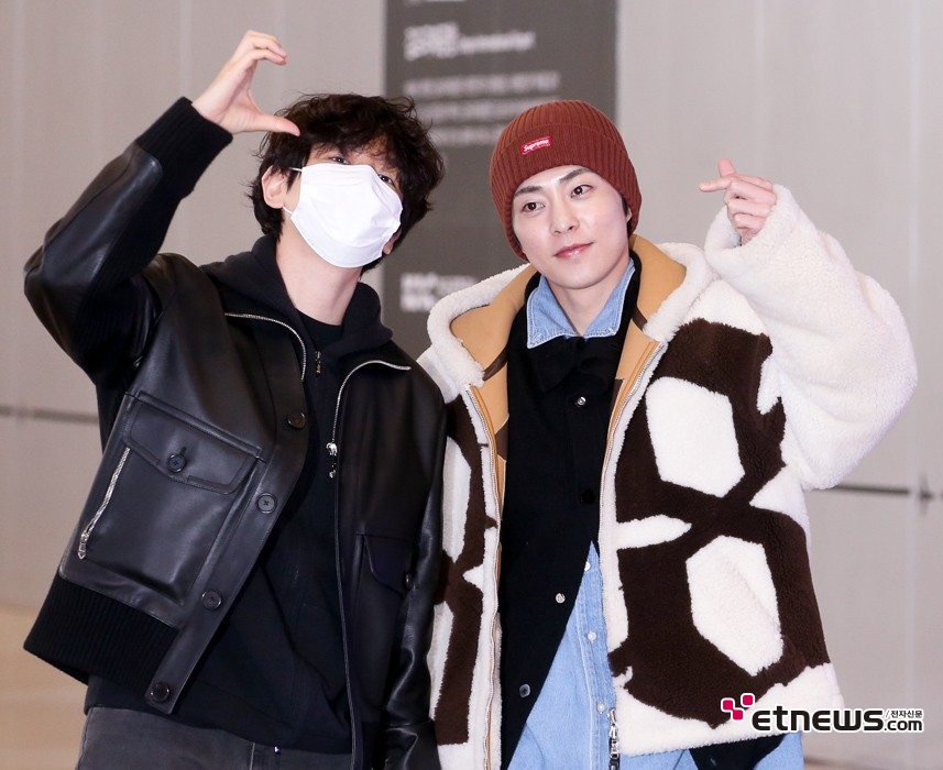 [ET포토] 백현-시우민, '잘 다녀올게요~'