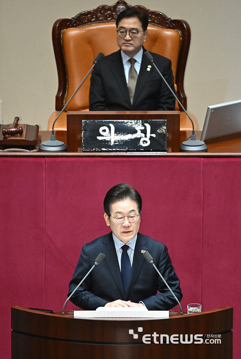 교섭단체대표연설 나선 이재명