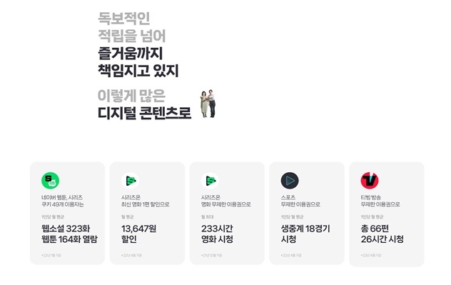 네이버의 디지털콘텐츠 이용혜택 관련 과장 및 기만광고 사례. 자료 출처 : 공정거래위원회