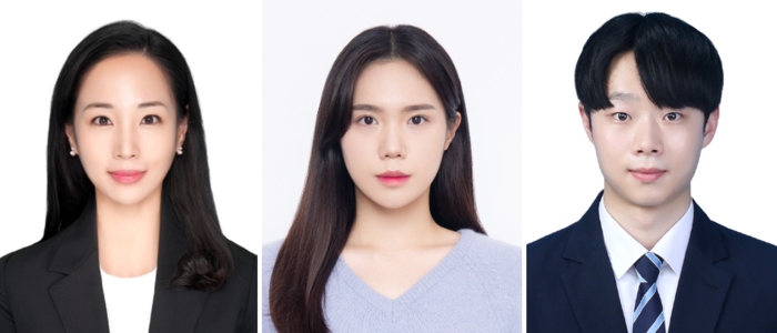 전남대 대학원 BK21 수상자. 왼쪽부터 공나형, 정송아, 차범석씨.