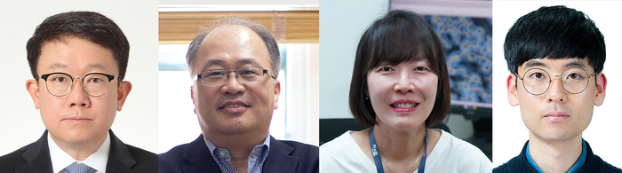 왼쪽부터 김용철·박철승·진미선 교수, 박수빈 박사과정생.