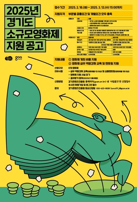 경기도, '2025 경기도 소규모영화제 지원' 포스터.