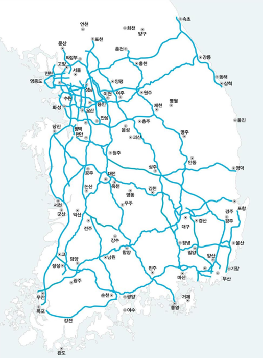 고속도로 자율주행자동차 시범운행지구 노선도. (자료=국토교통부)