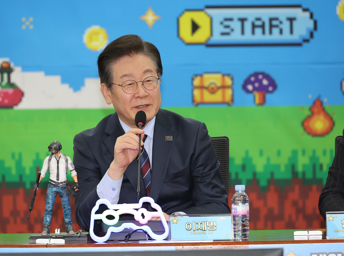 더불어민주당 이재명 대표가 7일 국회 의원회관에서 열린 게임특별위원회 출범식에서 발언하고 있다. 연합뉴스