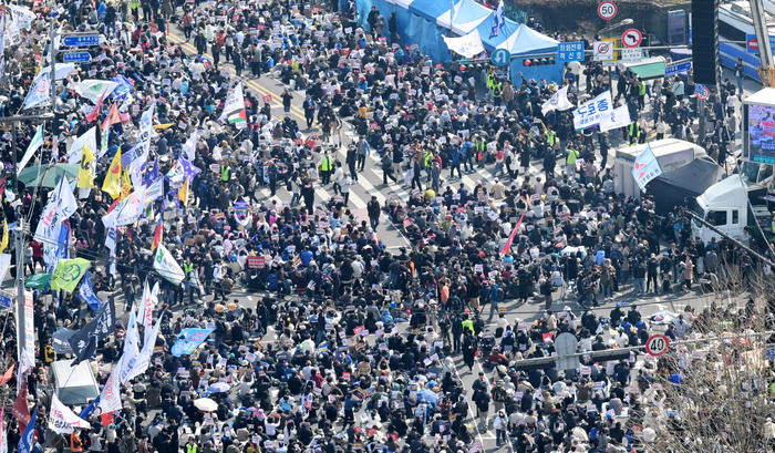 [포토] 탄핵 찬성 집회