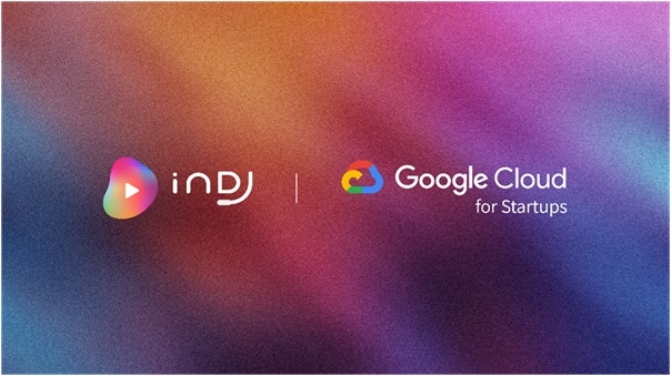 인디제이의 구글 스타트업 클라우드 프로그램 선정 이미지.
