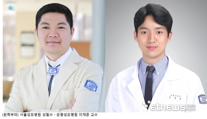 성필수 서울성모병원 소화기내과 교수(왼쪽), 이재준 은평성모병원 소화기내과 교수