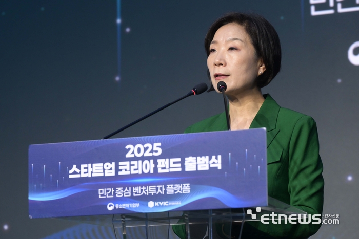[포토] 축사하는 오영주 중소벤처기업부 장관
