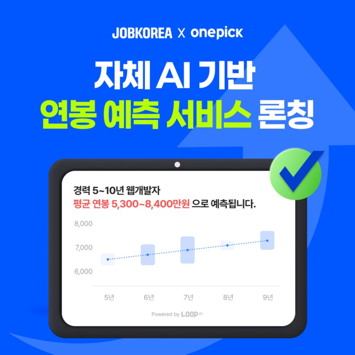 잡코리아 원픽, 자체 생성형 AI 기반 '연봉 예측 서비스' 출시