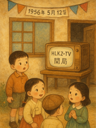 우리나라 최초 TV 개국 (AI로 이미지 생성)
