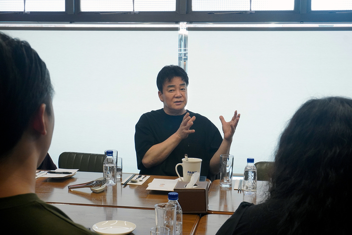 13일 더본코리아 기자간담회에 참석한 백종원 대표