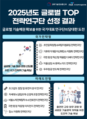 2025년도 글로벌 TOP 전략연구단 선정 결과