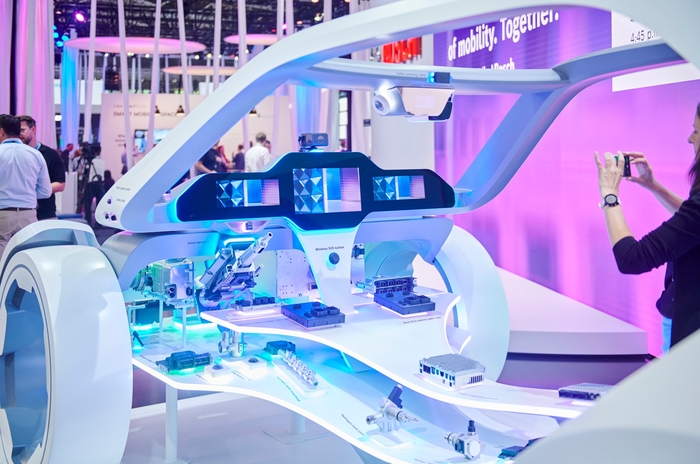 IAA 모빌리티 쇼 전시회.