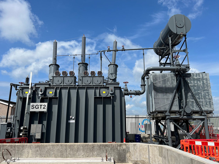 효성중공업이 2023년 스코틀랜드에 공급한 초고압변압기. 효성중공업