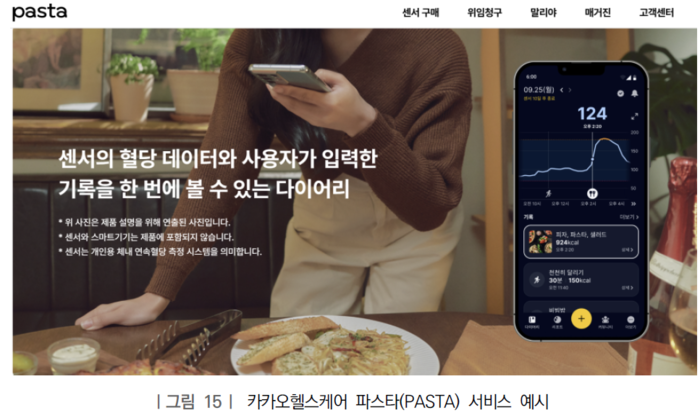 마이데이터의 헬스케어 활용 우수사례인 카카오헬스케어 '파스타'
